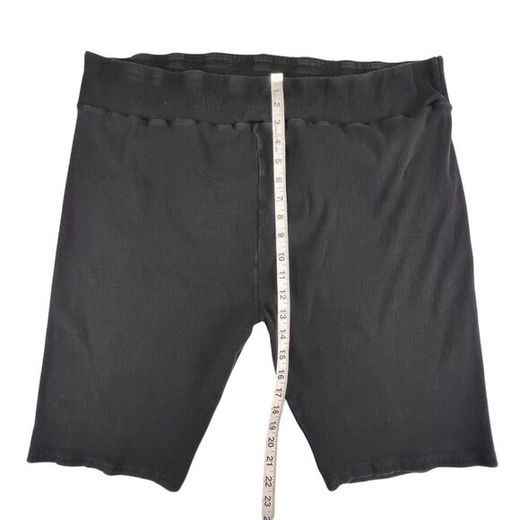 Time And Tru Shorts 4X Black Ribbed Knit Elastic Waist Lounge Casual Bike Shorts - Picture 4 of 9